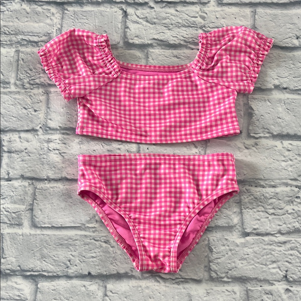 GAP Pink Checkered Bikini Set